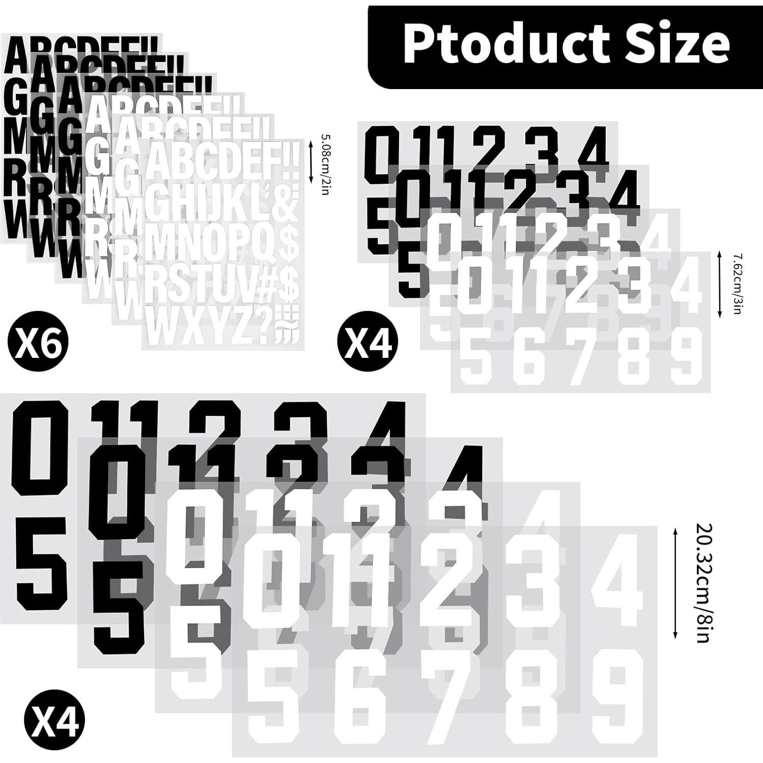 358 Piezas Letras y Números Termoadhesivos WAYASDCU