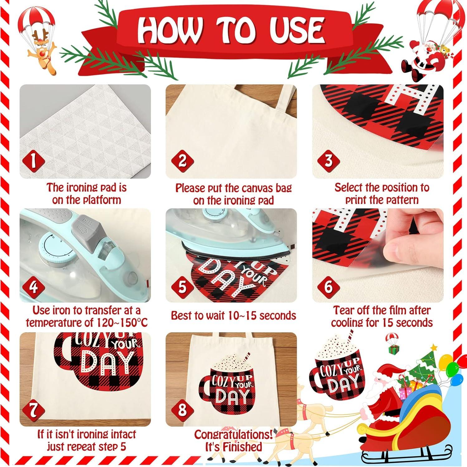 Vinilo de Transferencia Térmica Navidad Epakh 16 Piezas 29.5x22.9cm