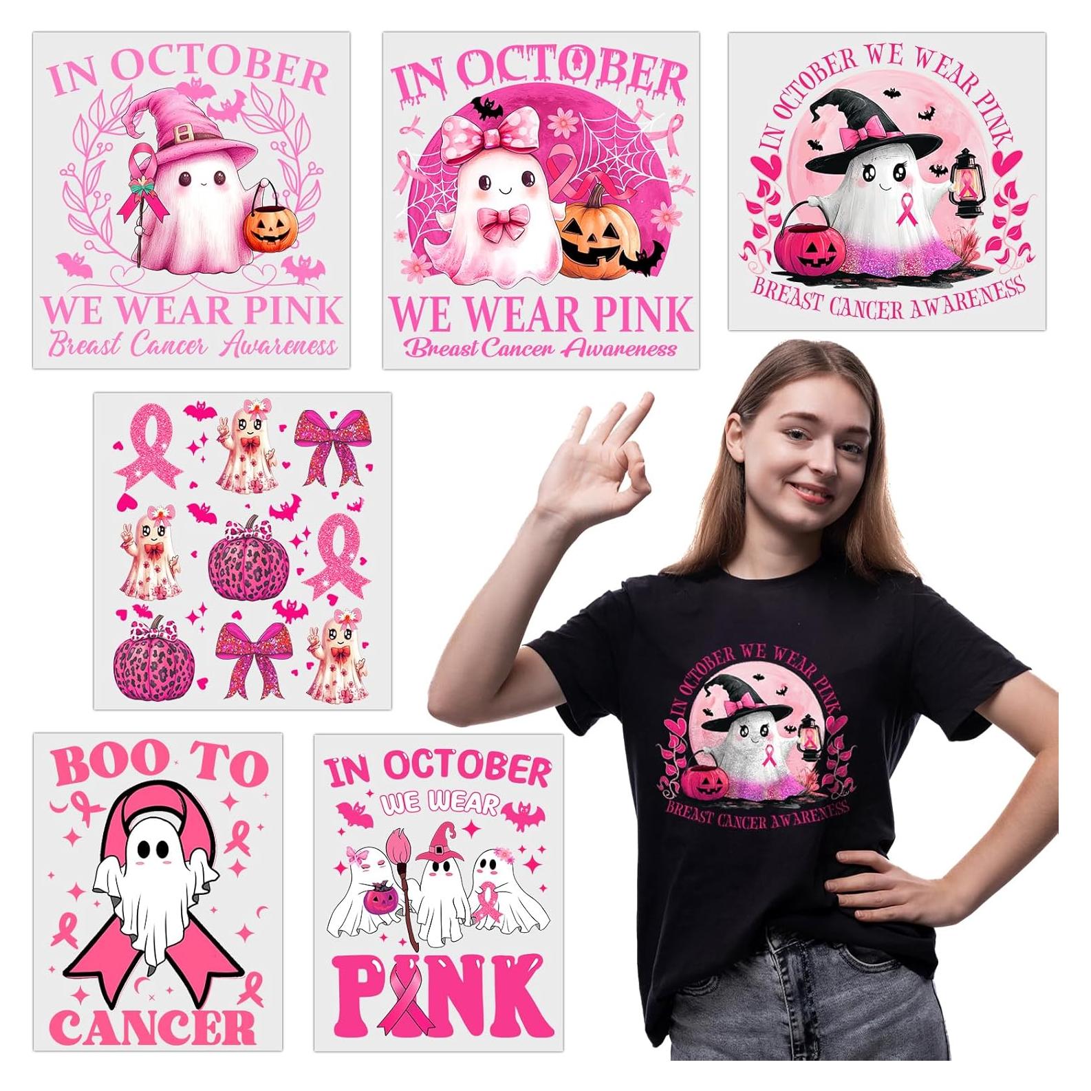 Calcomanías de Calor Halloween Rosa 12 Pcs Ulmisfee