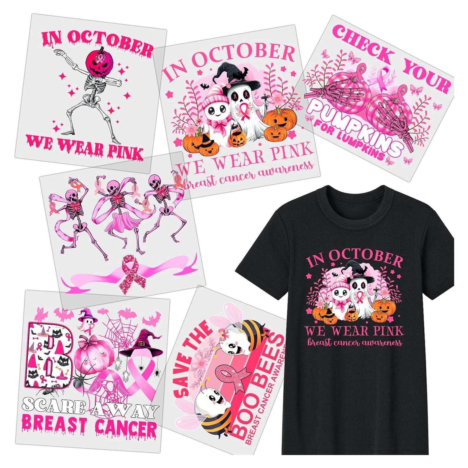 Calcomanías de Transferencia de Calor ANTING - 12 Piezas Rosa Halloween