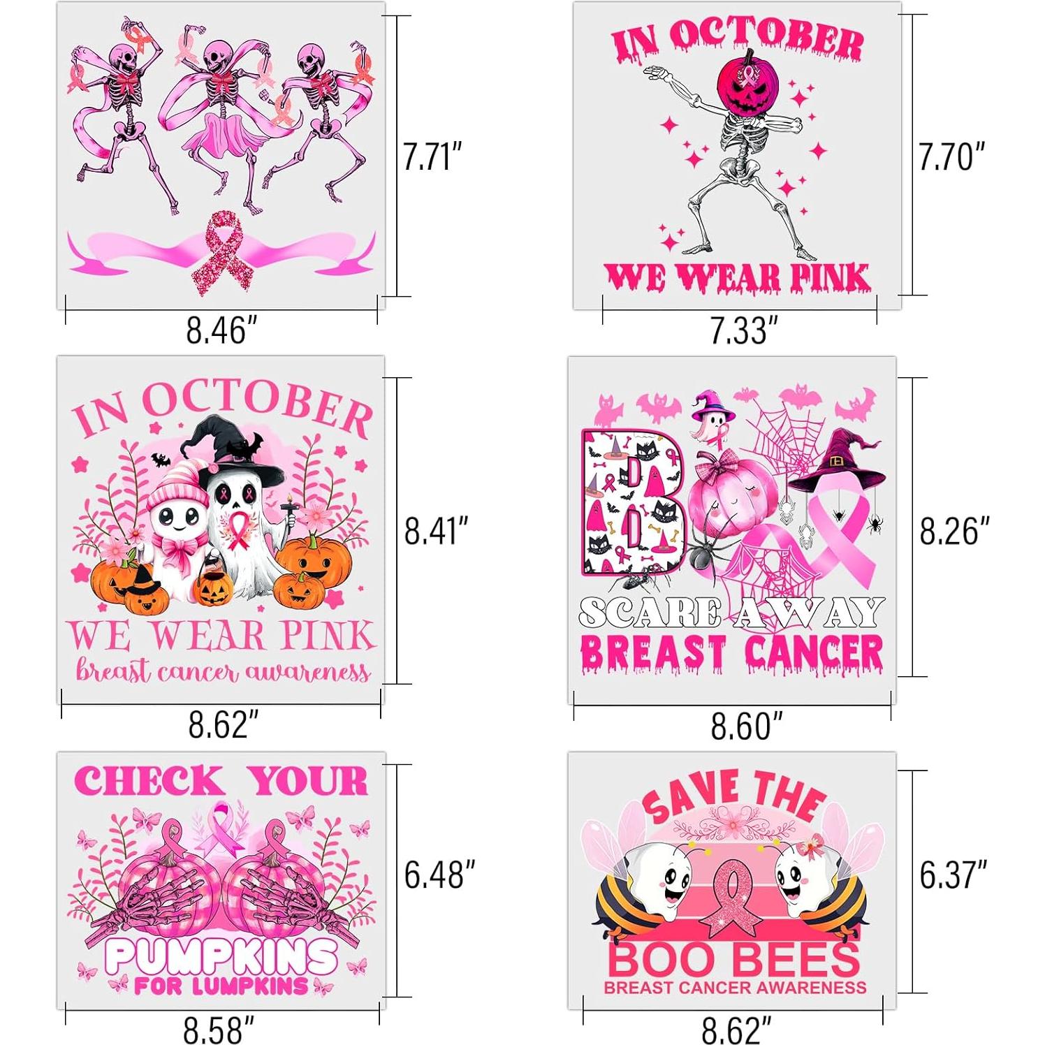 Calcomanías de Transferencia de Calor ANTING - 12 Piezas Rosa Halloween