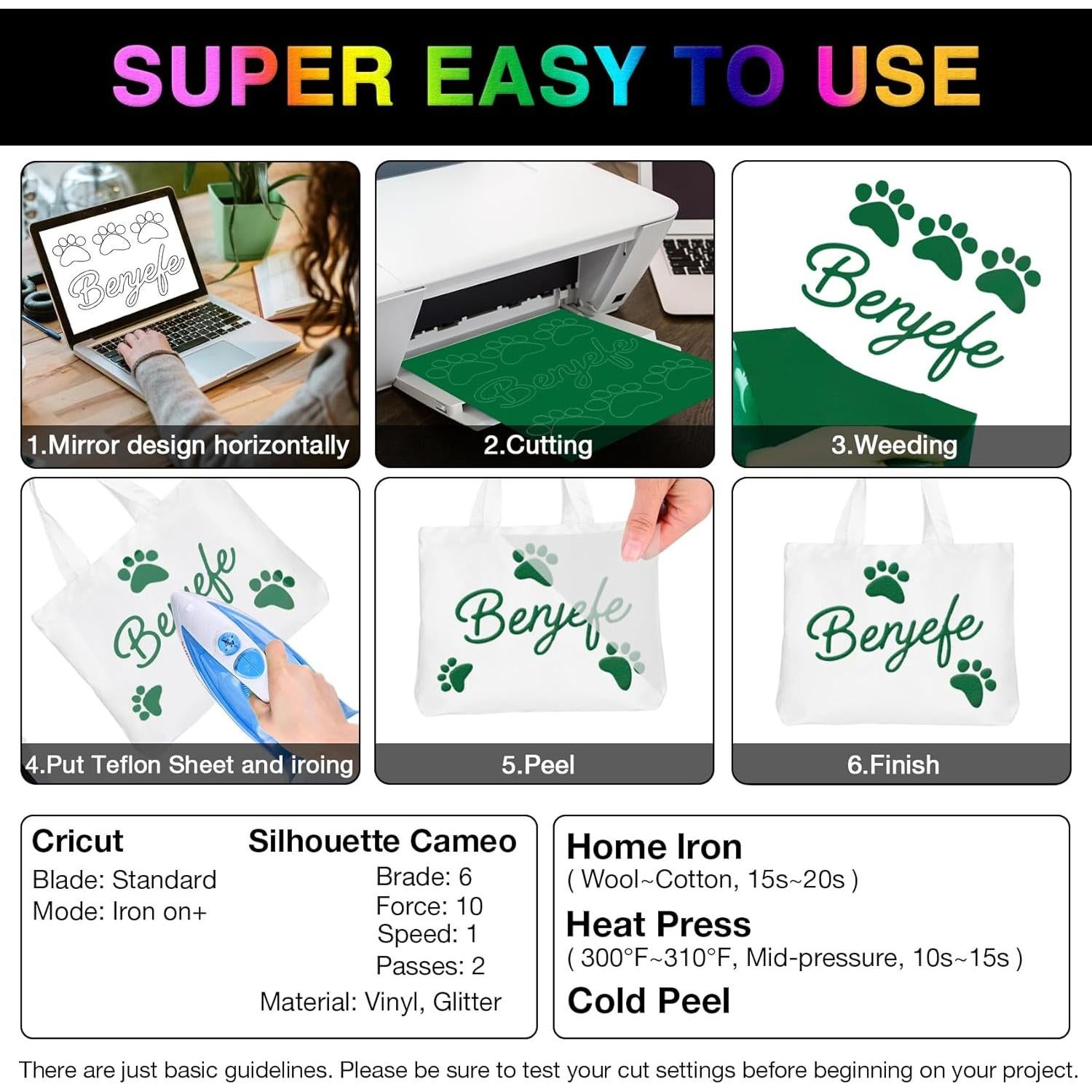 Vinilo de Transferencia de Calor Puff HTV TORC 10 Hojas 30.48x25.4cm