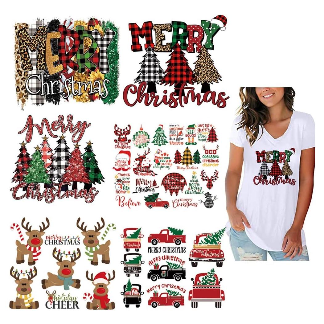 Vinilo de Transferencia de Calor Navidad BYNYTO 6 Hojas 20.3cm