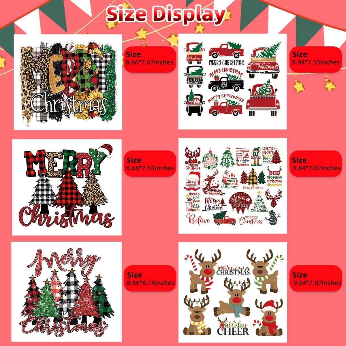 Vinilo de Transferencia de Calor Navidad BYNYTO 6 Hojas 20.3cm