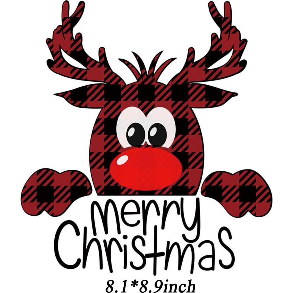 Parches de Transferencia de Calor Navidad BYNYTO 5 Hojas 20x20cm