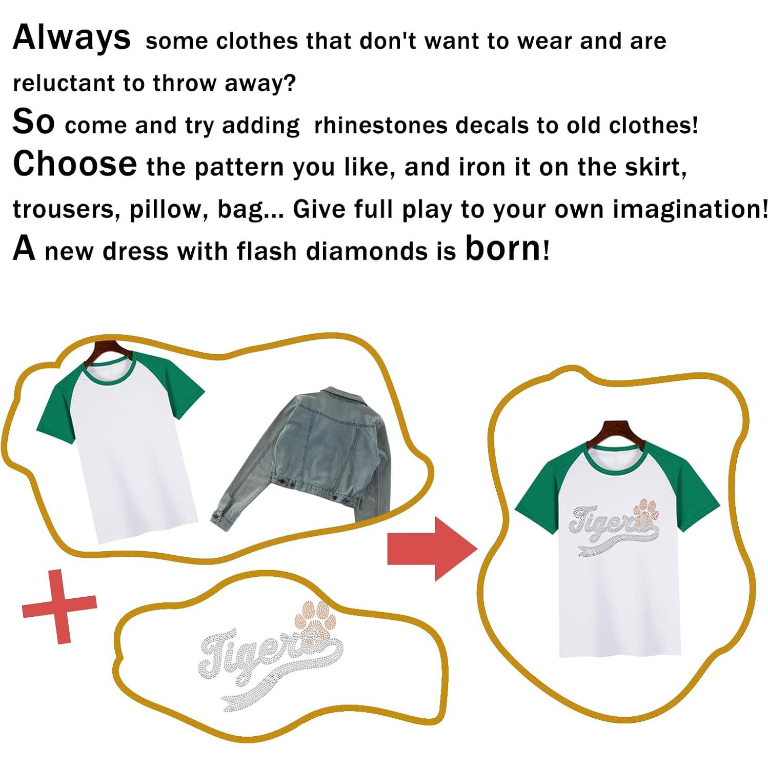 Calcomanía de Transferencia Rhinestone Tigre SUPERDANT 29.7x21cm