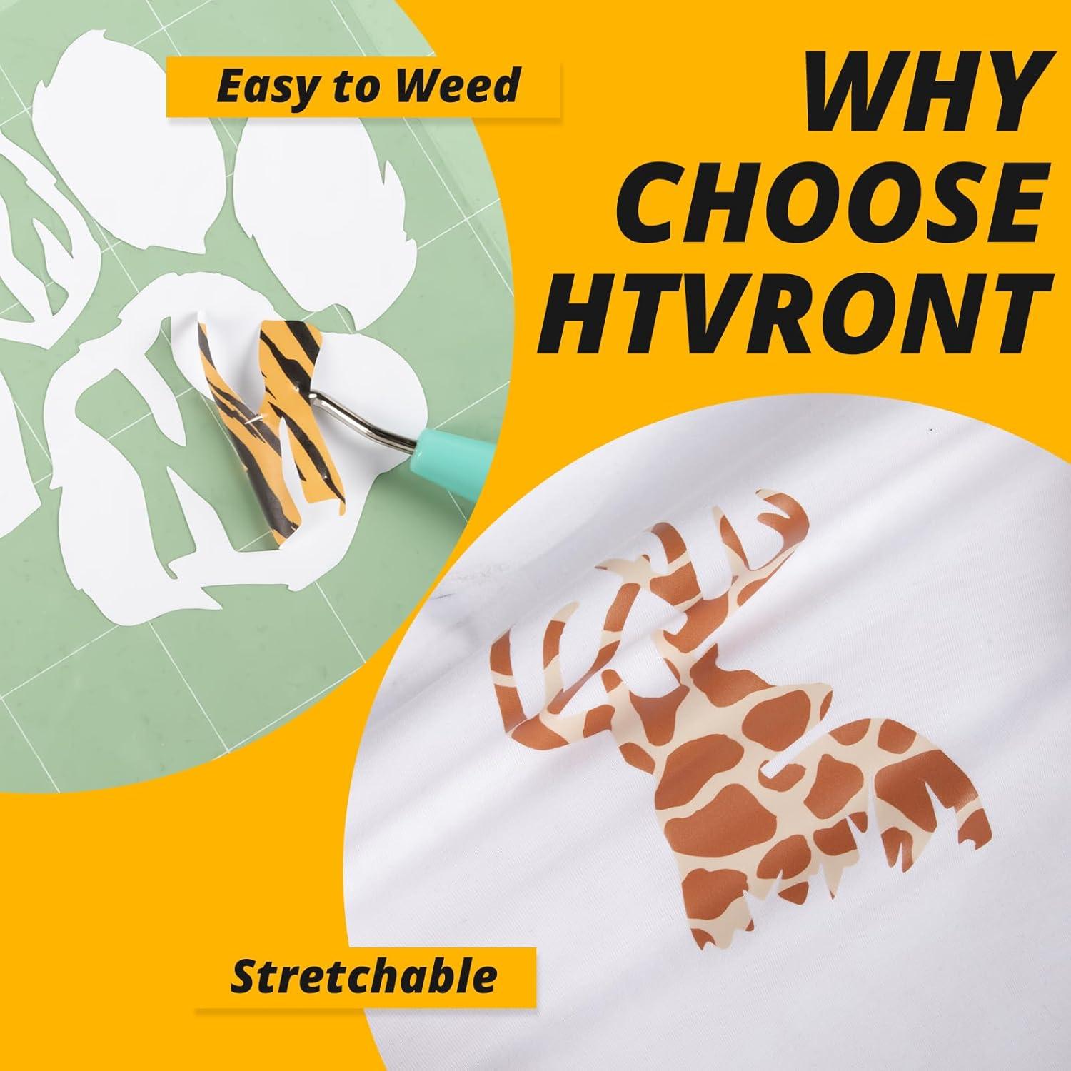 Vinilo de Transferencia de Calor HTVRONT Leopardo 8Pcs 30.48x25.4cm