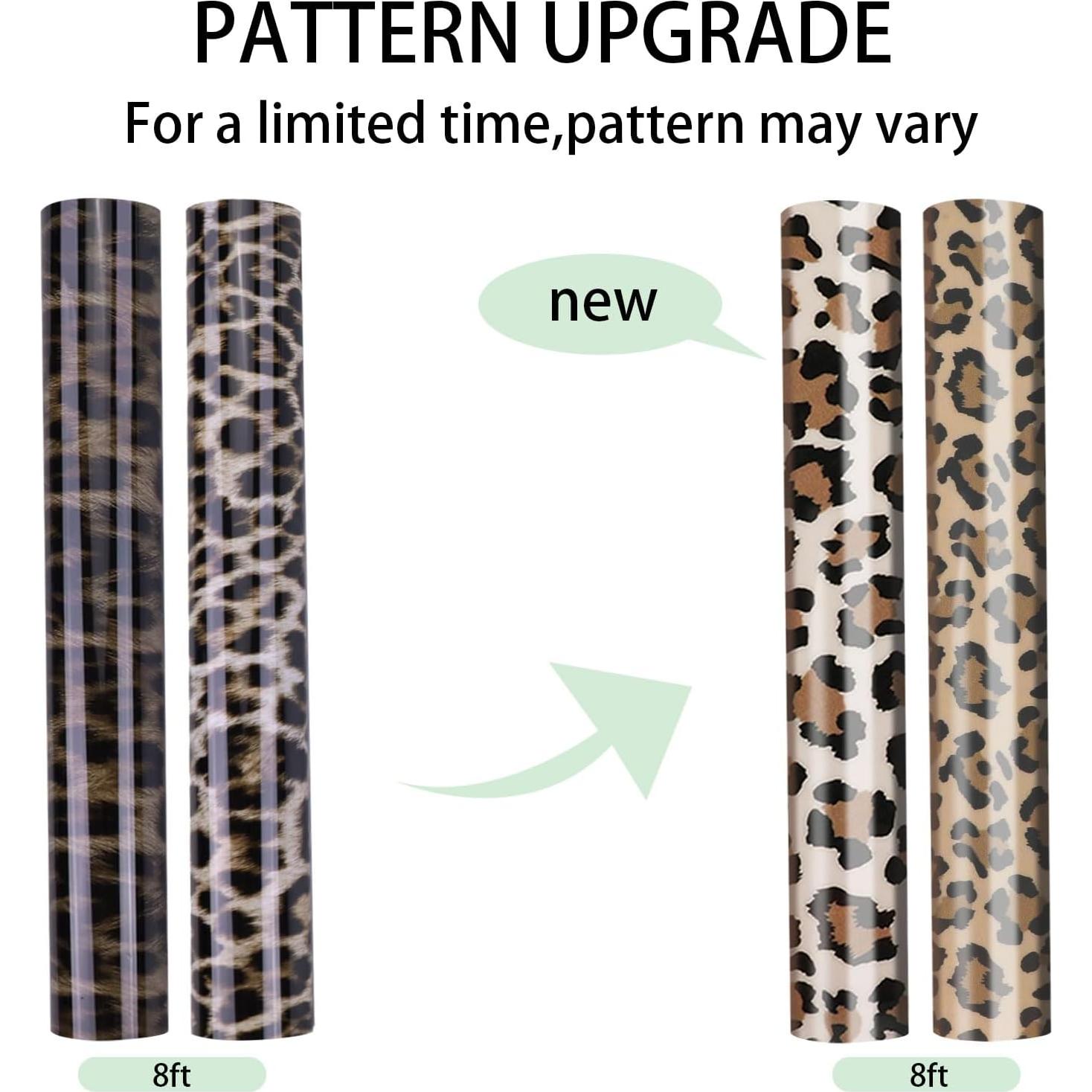 Rollo de Vinilo HTV Leopardo 30cm x 2.4m HTVRONT