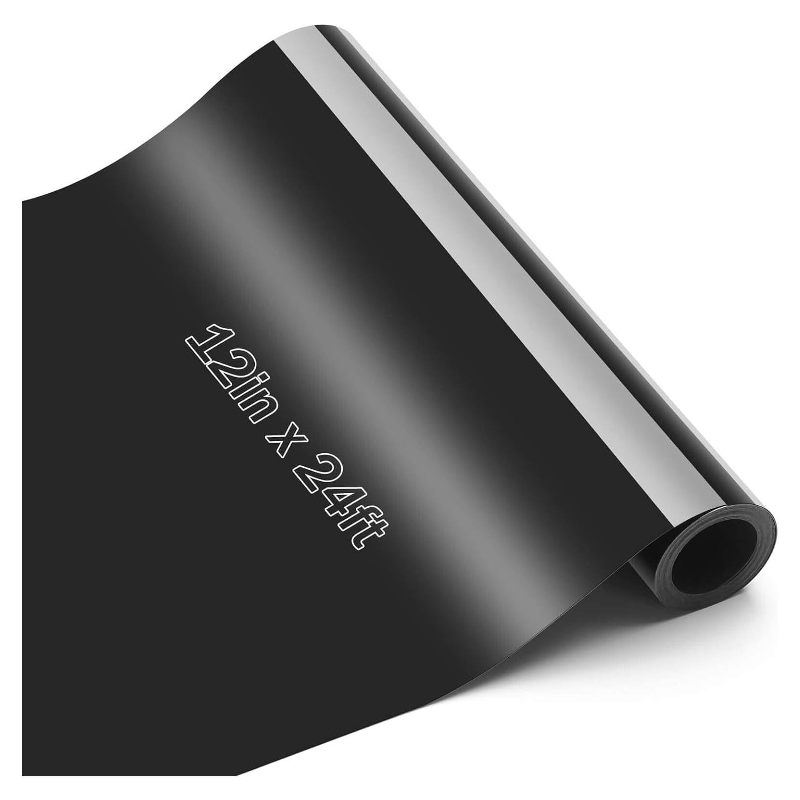 Rollo de Vinilo de Transferencia de Calor Flasoo 12x7.3m Negro