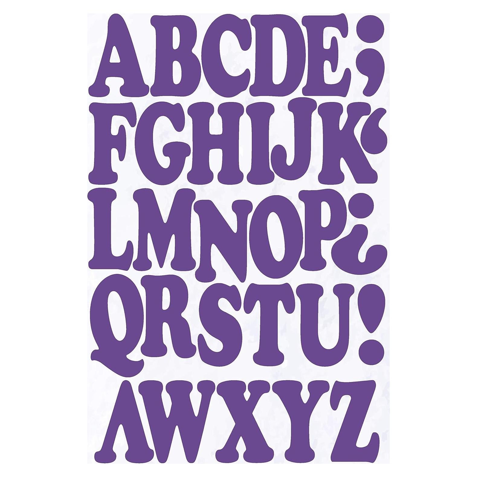 Letras de Plancha Moradas Iron 'Em 2" Dura-Felt para Tela