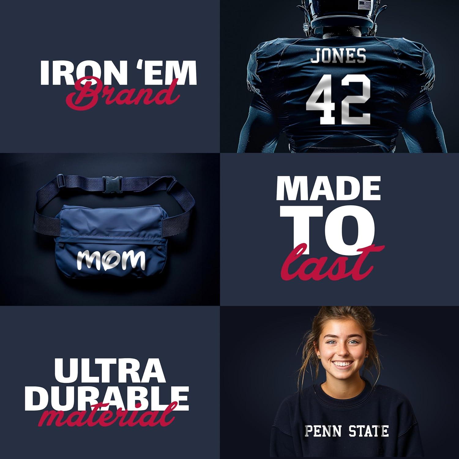 Letras de Plancha Moradas Iron 'Em 2" Dura-Felt para Tela