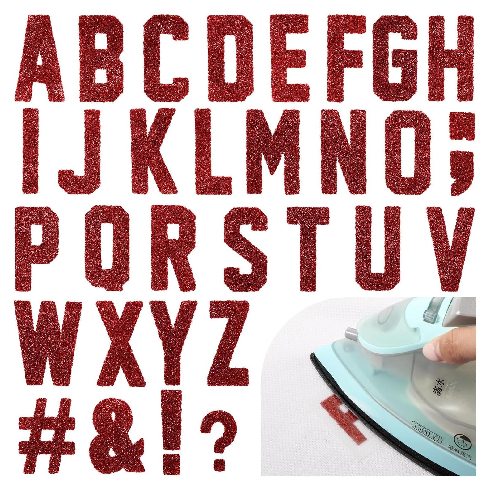 Letras de Flock A-Z Outus 279 Piezas 3.8 cm Rojo Brillante