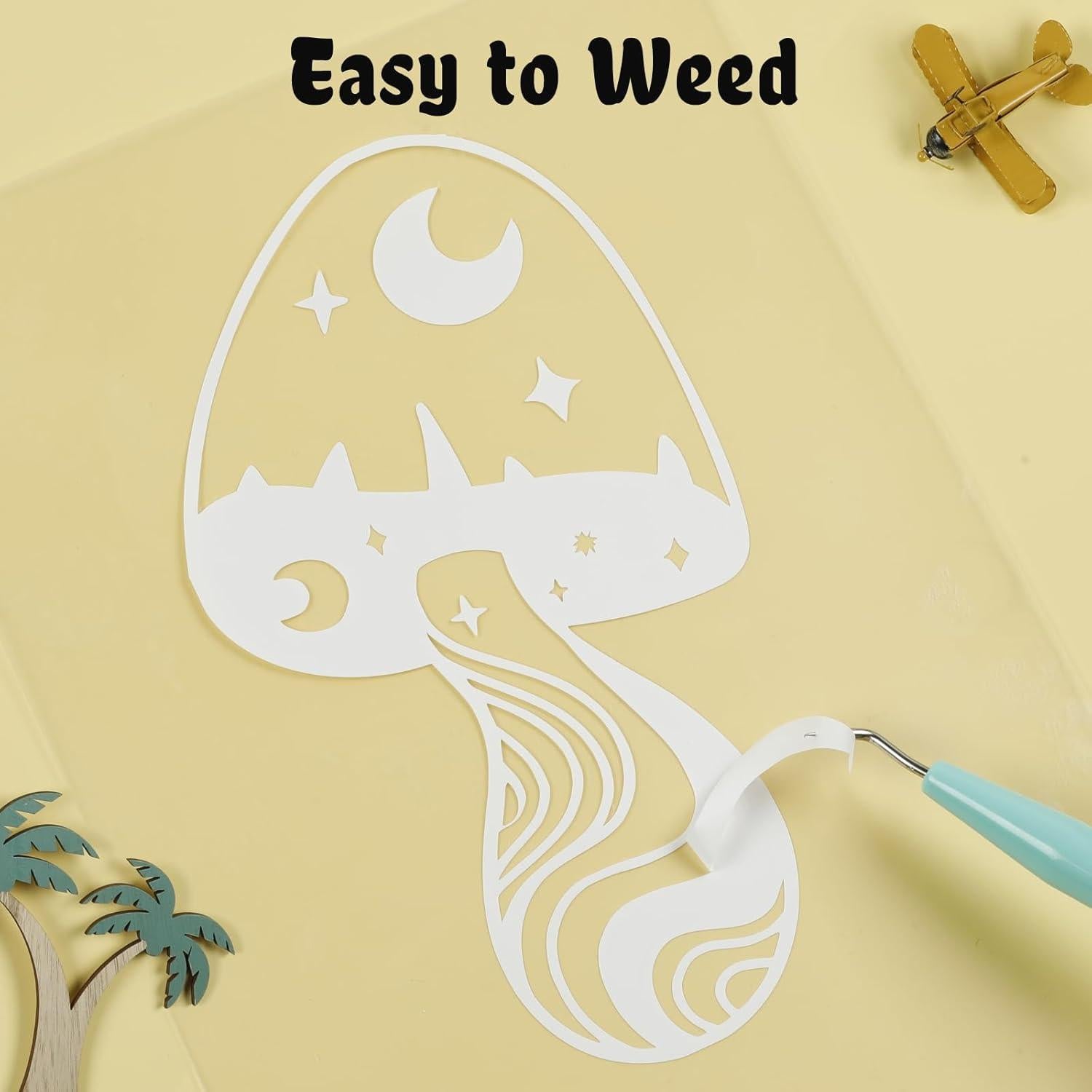 Rollos de Vinilo de Transferencia de Calor HTVRONT Blanco 30.48cm x 4.57m