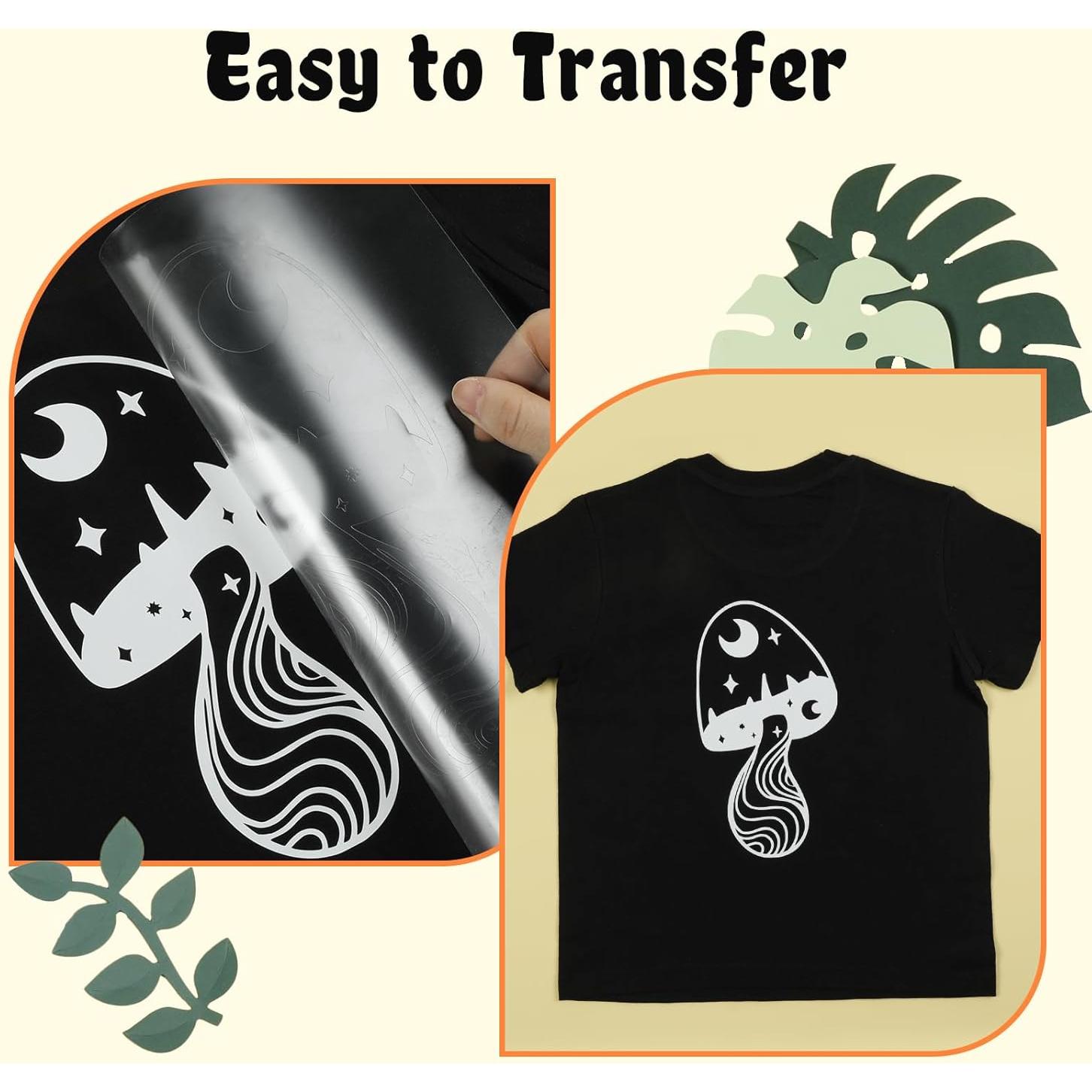 Rollos de Vinilo de Transferencia de Calor HTVRONT Blanco 30.48cm x 4.57m