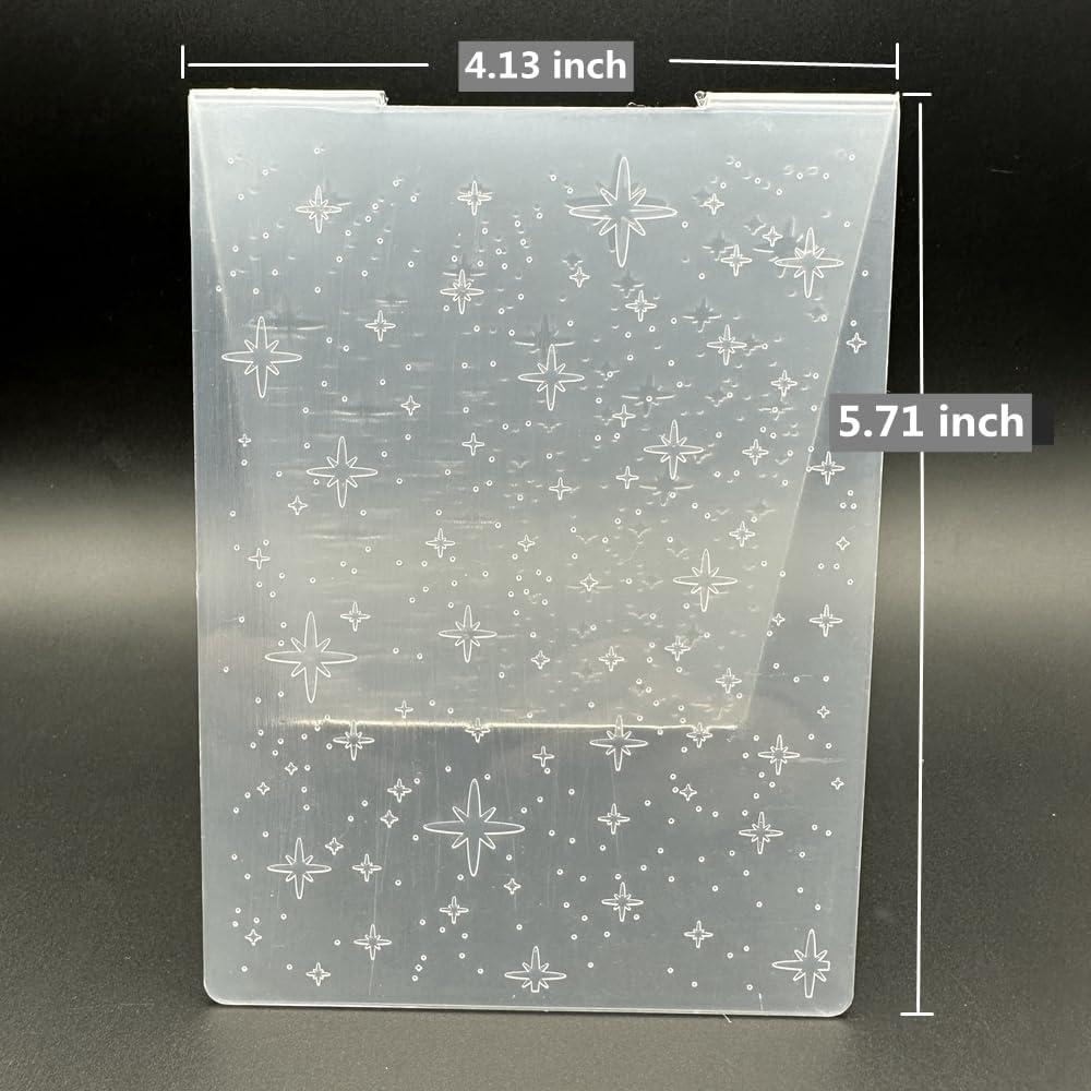 Plantilla de Embosado 3D Zhxcgooyx 10.5x14.5 cm Estrellas