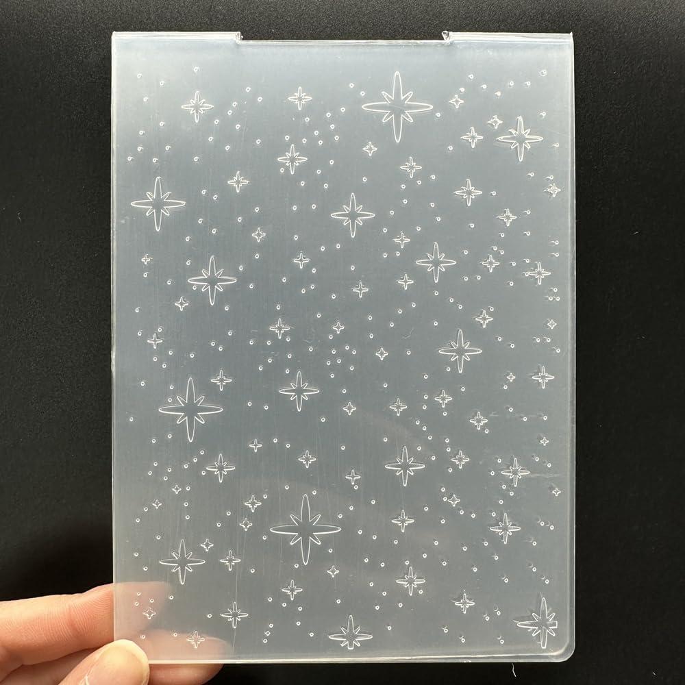 Plantilla de Embosado 3D Zhxcgooyx 10.5x14.5 cm Estrellas