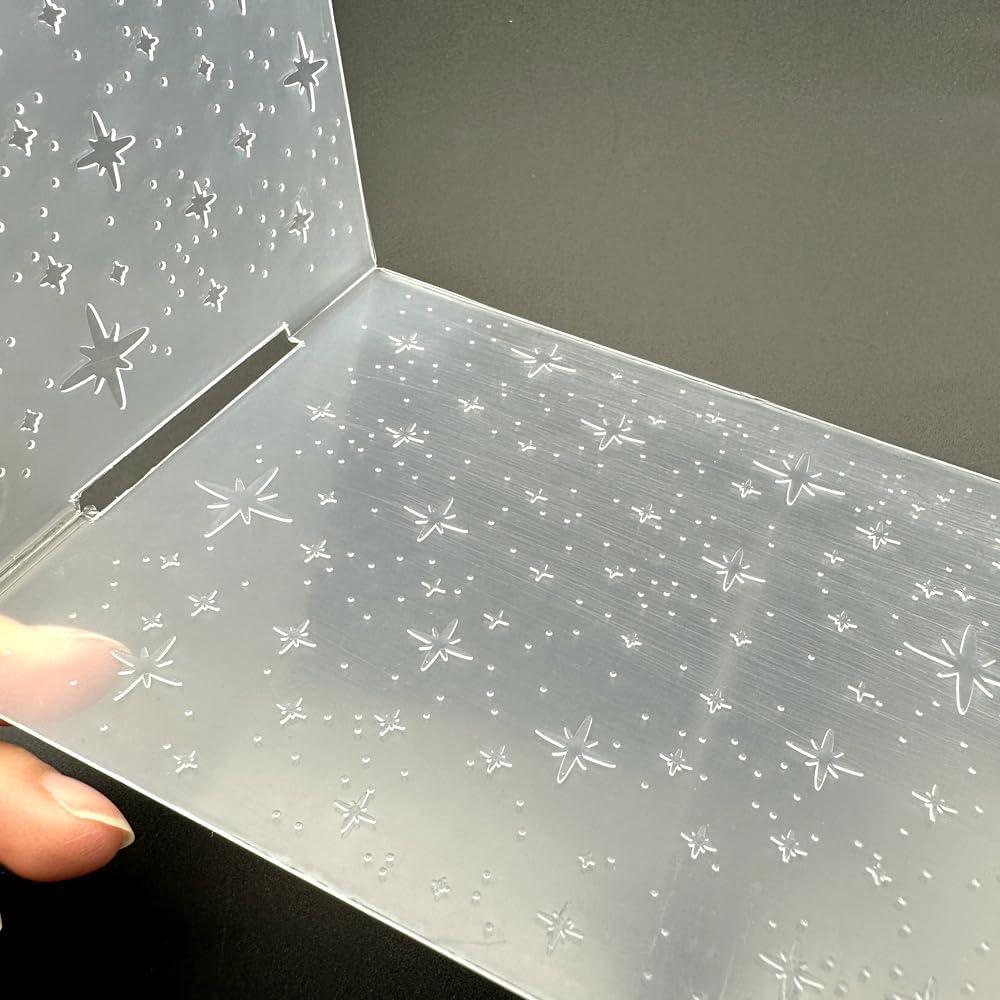 Plantilla de Embosado 3D Zhxcgooyx 10.5x14.5 cm Estrellas