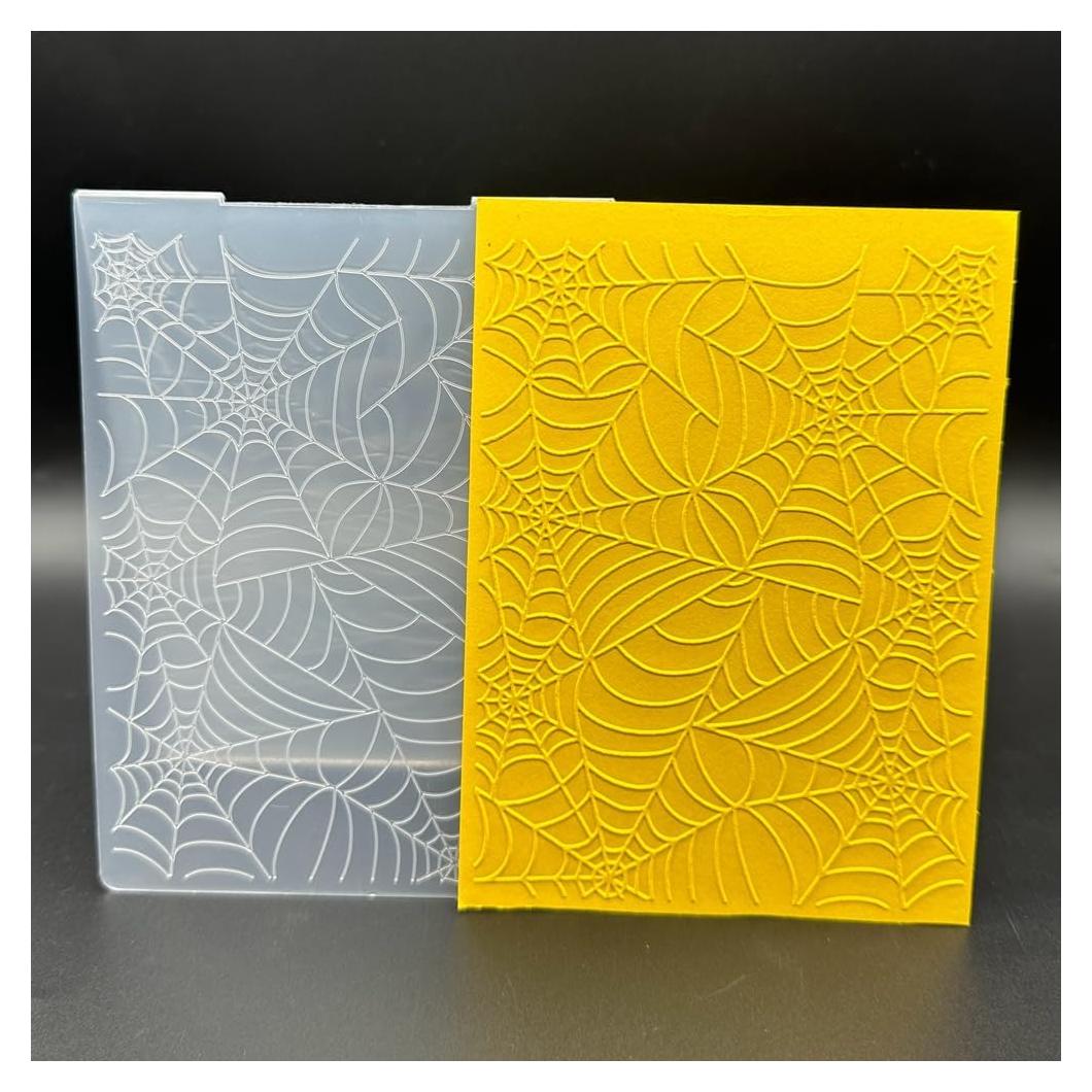 Plantilla de Embosado 3D Telaraña A6 Plástico para Scrapbooking