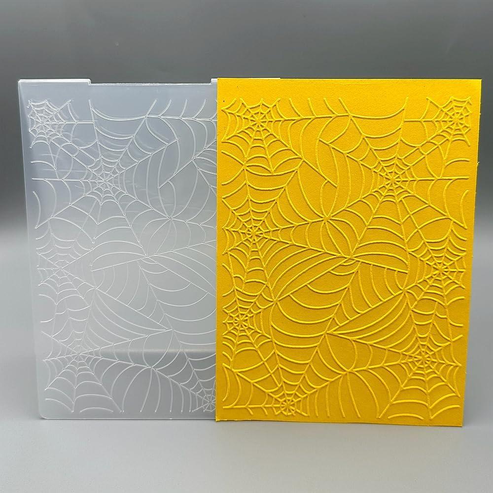 Plantilla de Embosado 3D Telaraña A6 Plástico para Scrapbooking
