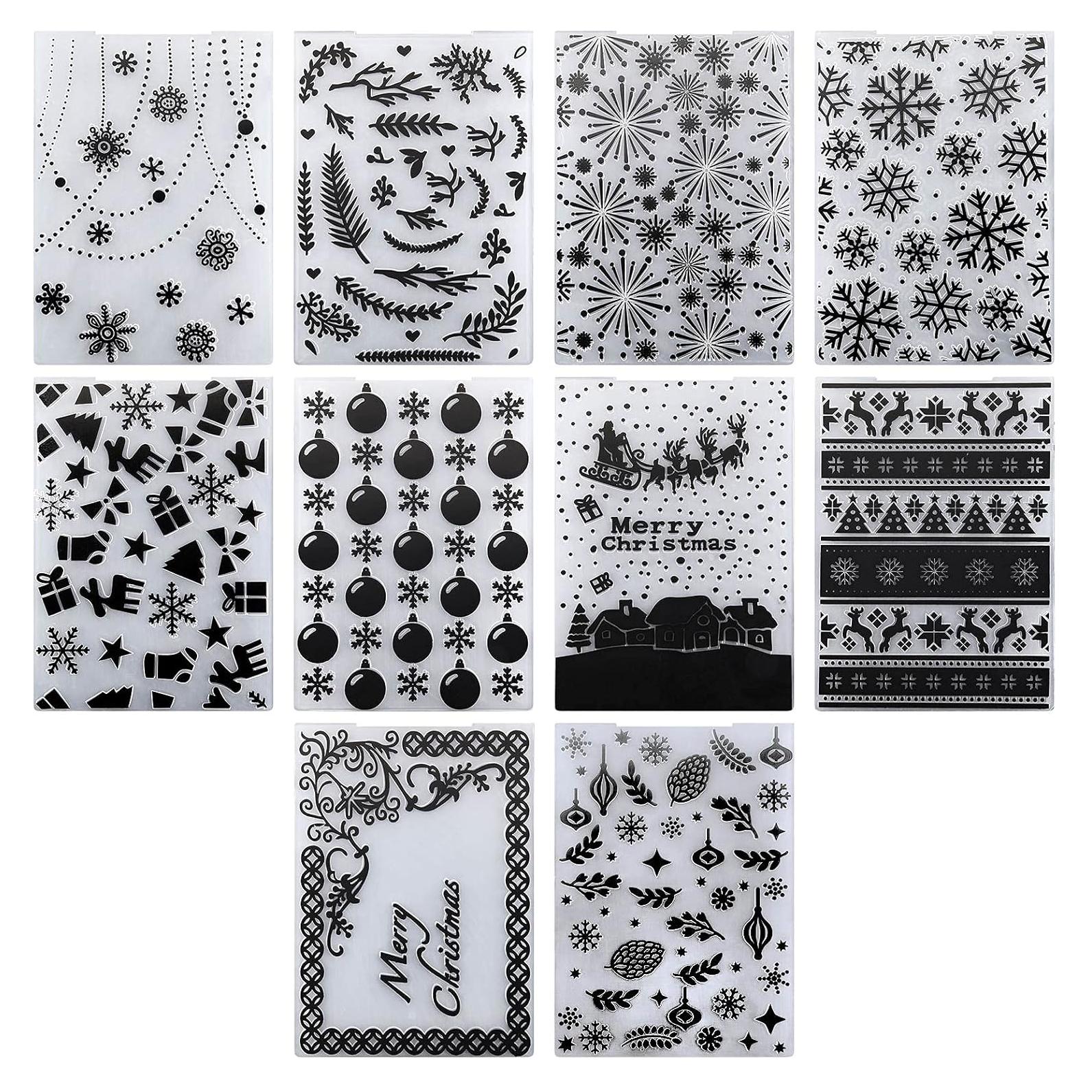 10 Carpetas de Embossing de Navidad CHENGU - 14.5x10.5 cm