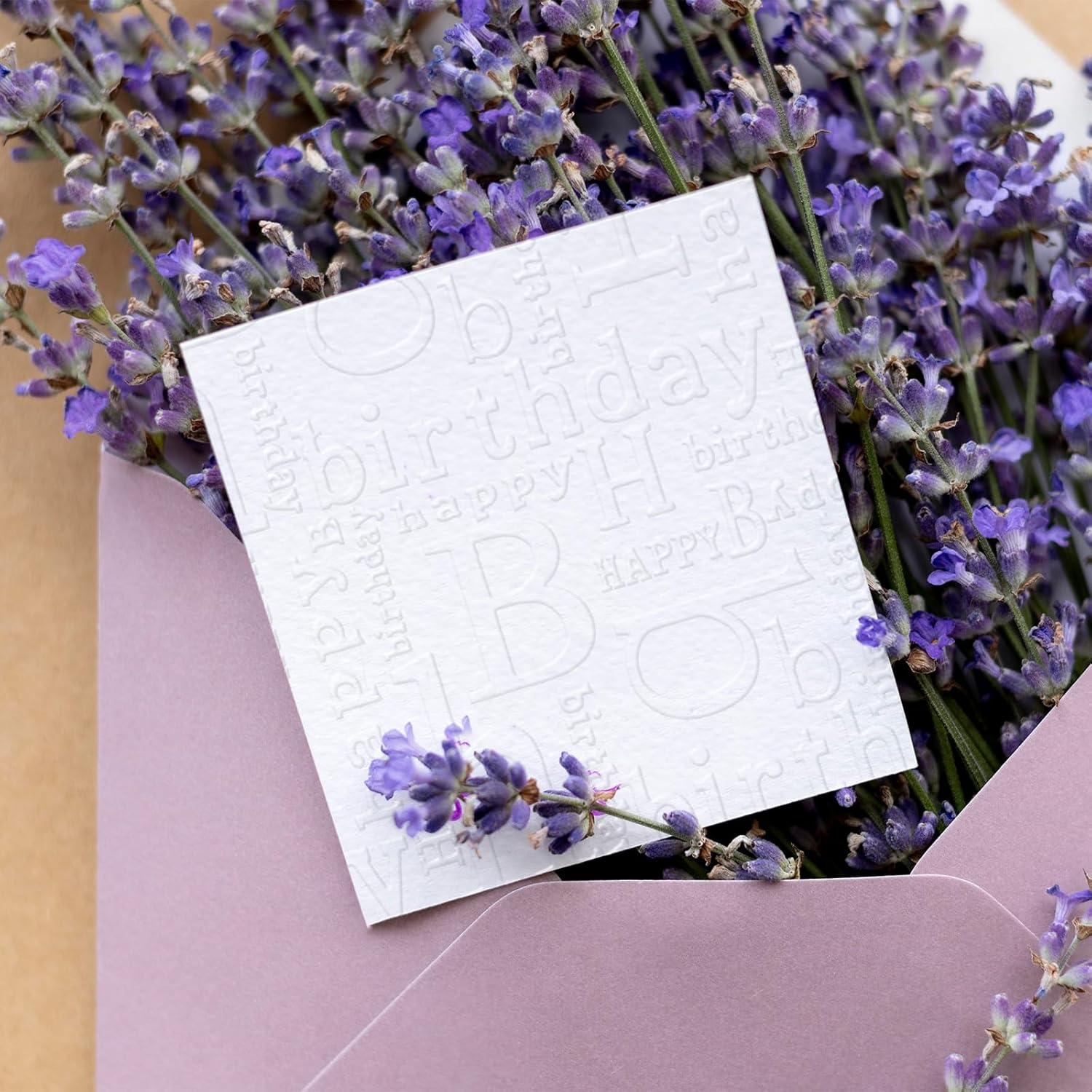 Carpeta de Embossing Texturizada Exircy Feliz Cumpleaños 14.5x10.5cm