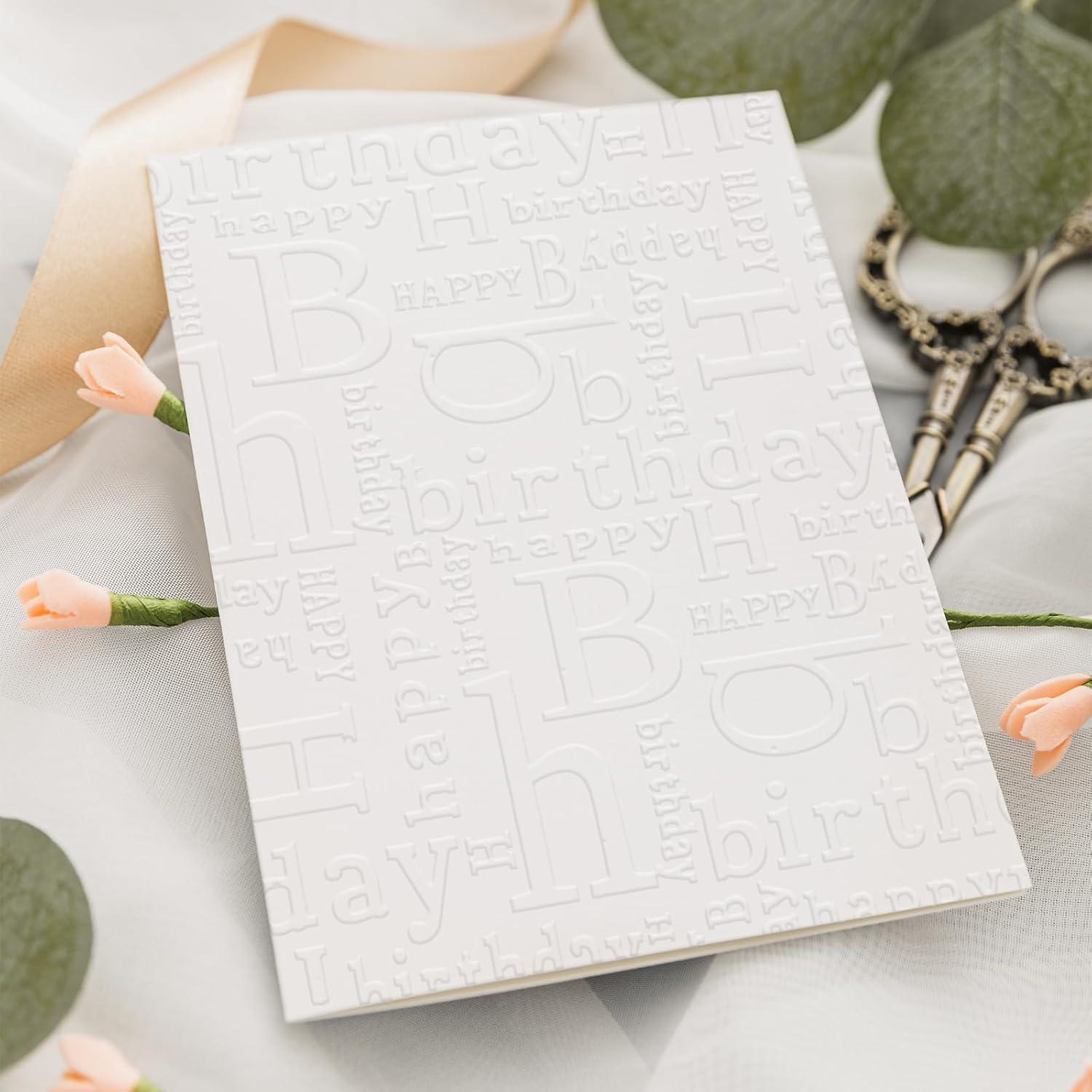 Carpeta de Embossing Texturizada Exircy Feliz Cumpleaños 14.5x10.5cm