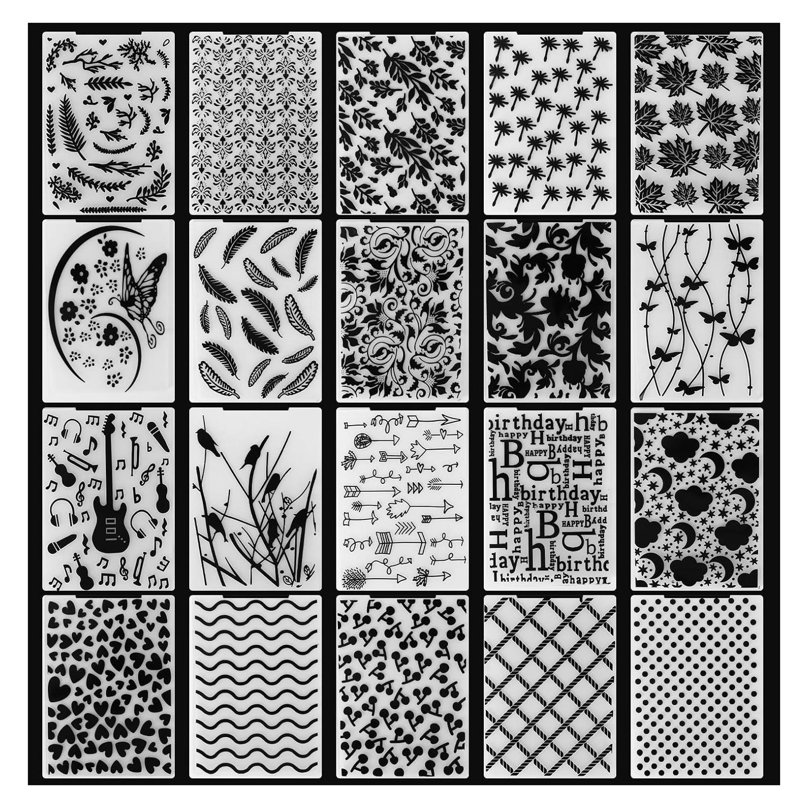 20 Carpetas de Relieve Adevar para Manualidades DIY 14.73x10.41cm