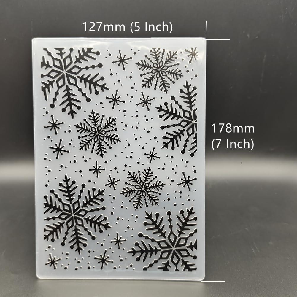 Carpeta de Embossing Plástico 17.78x12.7 cm Copos de Nieve