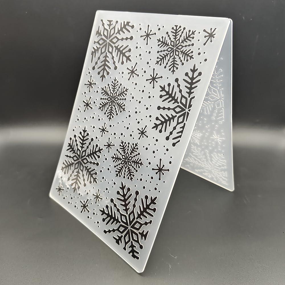 Carpeta de Embossing Plástico 17.78x12.7 cm Copos de Nieve