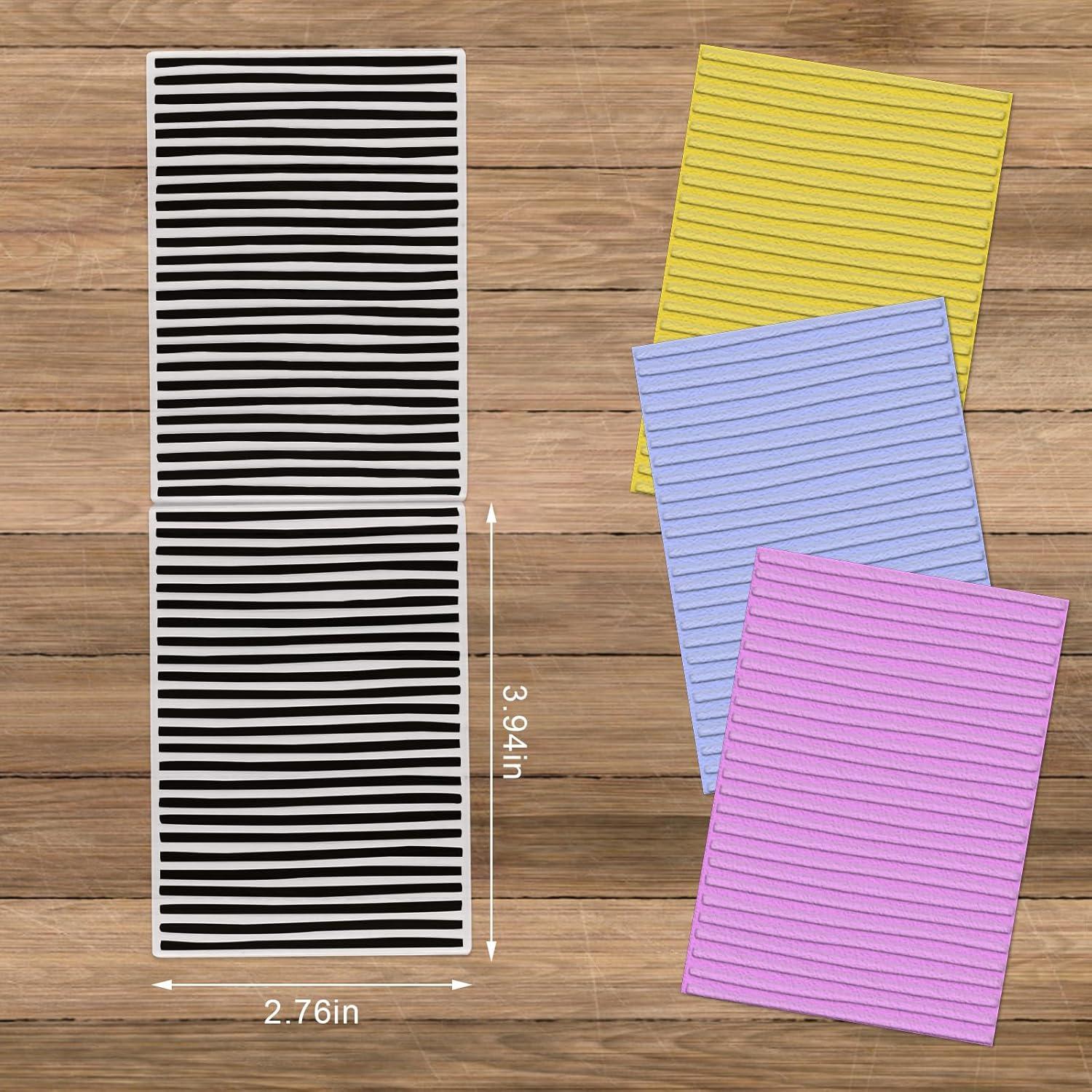 Carpeta de Embossing Plástico LANGFON 7x10 cm Rayas Horizontales