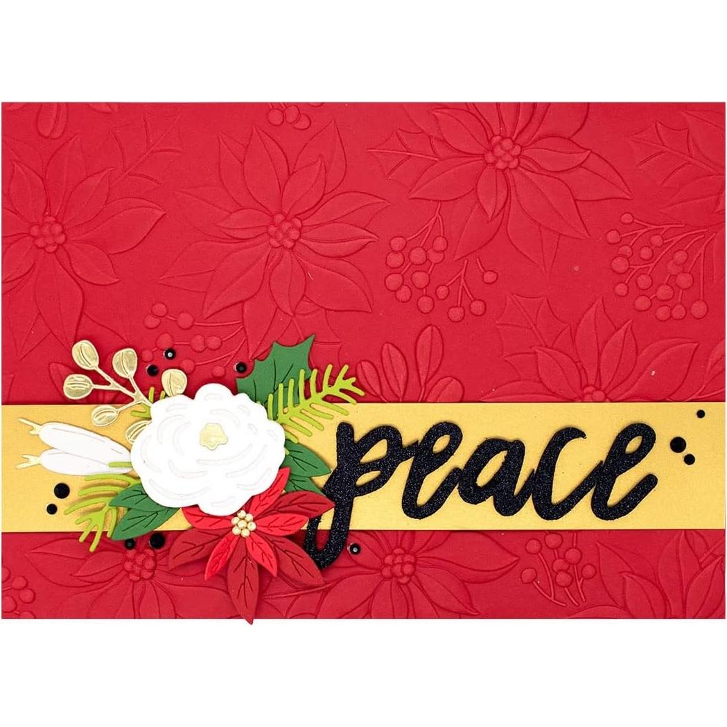 Carpeta de Embossing 3D Spellbinders Poinsettias 14x21.6 cm