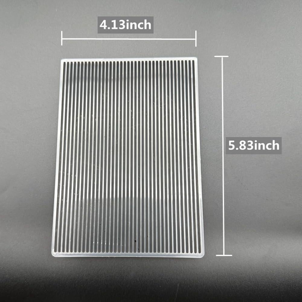 Plantilla de Embosado Plástico 3D A6 Rayas Verticales