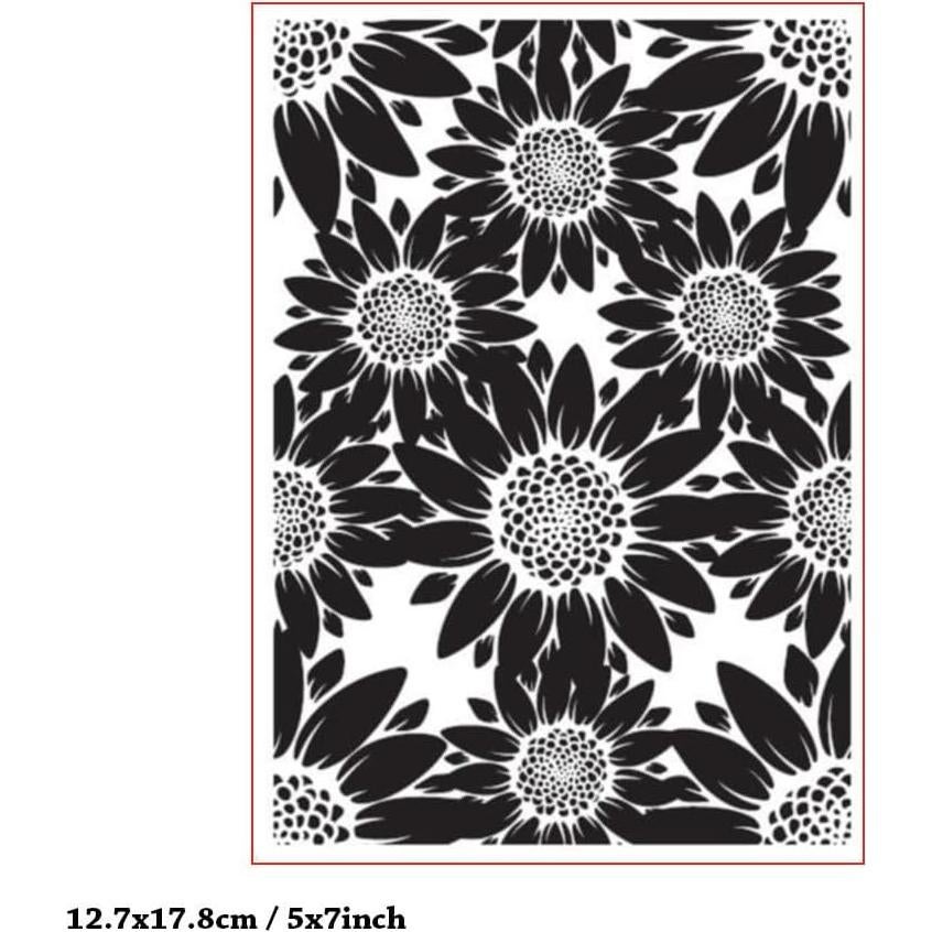 Carpeta de Embossing 3D Arbuya Girasoles 12.7x17.8cm