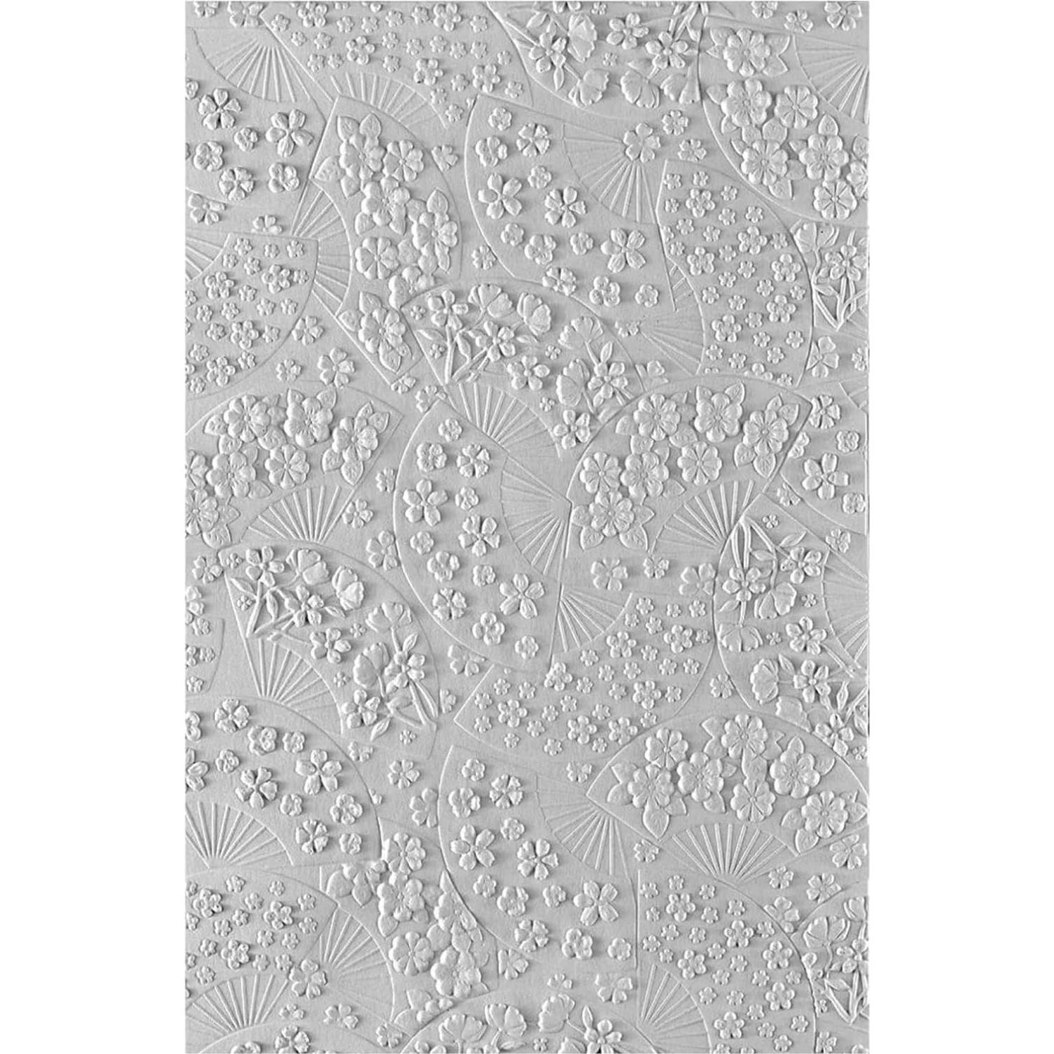 Carpeta de Embossing 3D Spellbinders Ventiladores Florales 14x22 cm