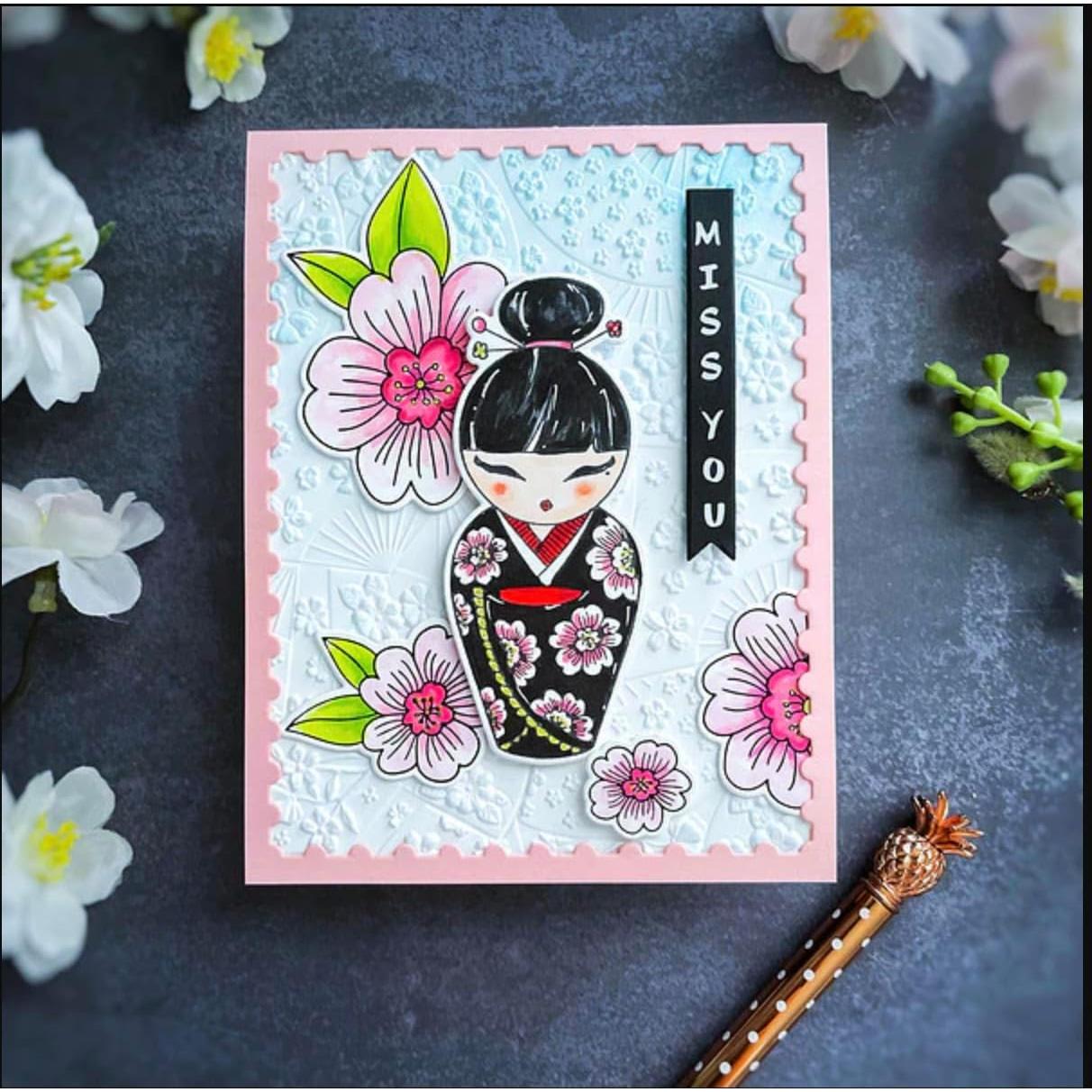 Carpeta de Embossing 3D Spellbinders Ventiladores Florales 14x22 cm