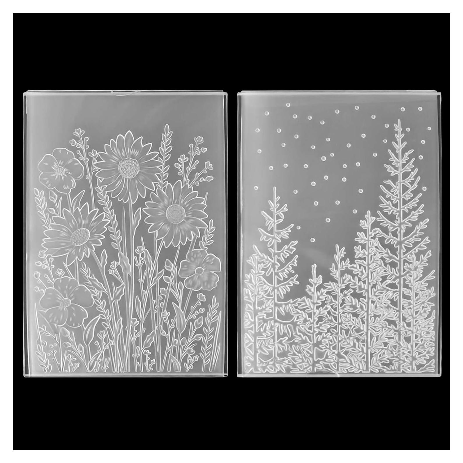 2 Carpetas de Relieve 3D Gosknor 11.4x16 cm para Scrapbooking