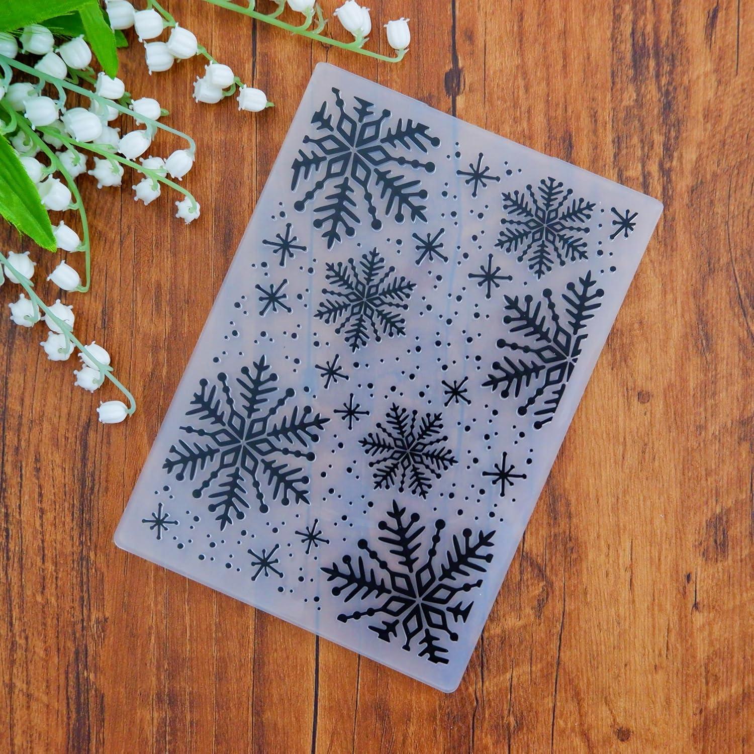 Carpeta de Embossing Arbuya Copos de Nieve 17.8x12.7cm