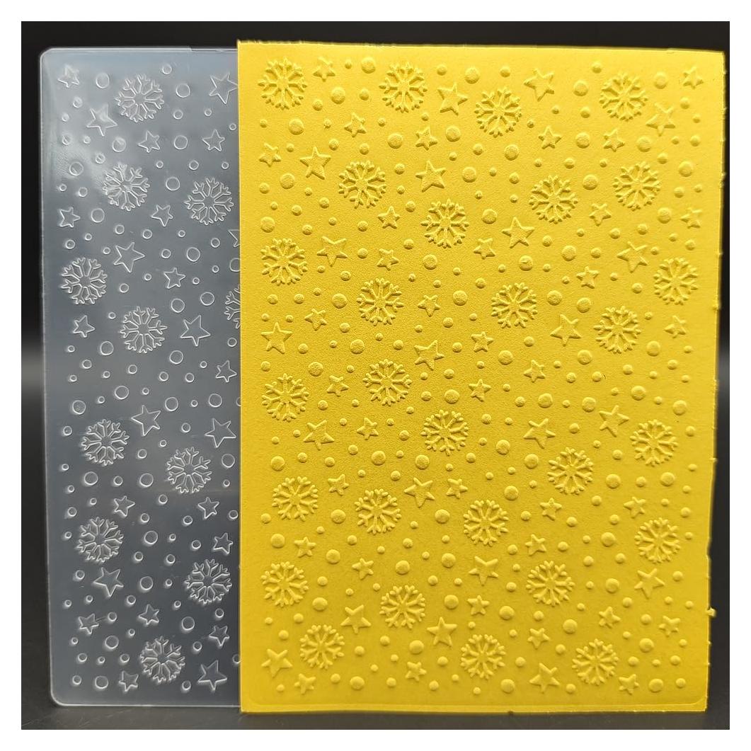 Carpeta de Relieve Plástico A6 Copos de Nieve Guanyu