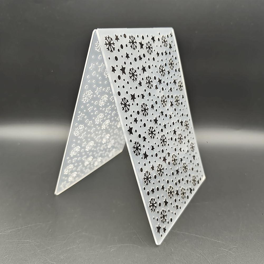 Carpeta de Relieve Plástico A6 Copos de Nieve Guanyu