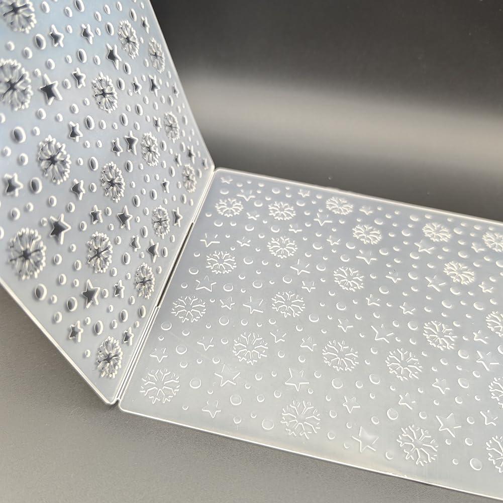 Carpeta de Relieve Plástico A6 Copos de Nieve Guanyu