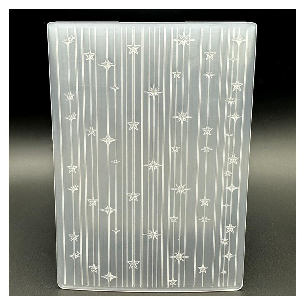 Plantilla de Embosado 3D Zhxcgooyx 12.7x17.8 cm Textura Estrellas