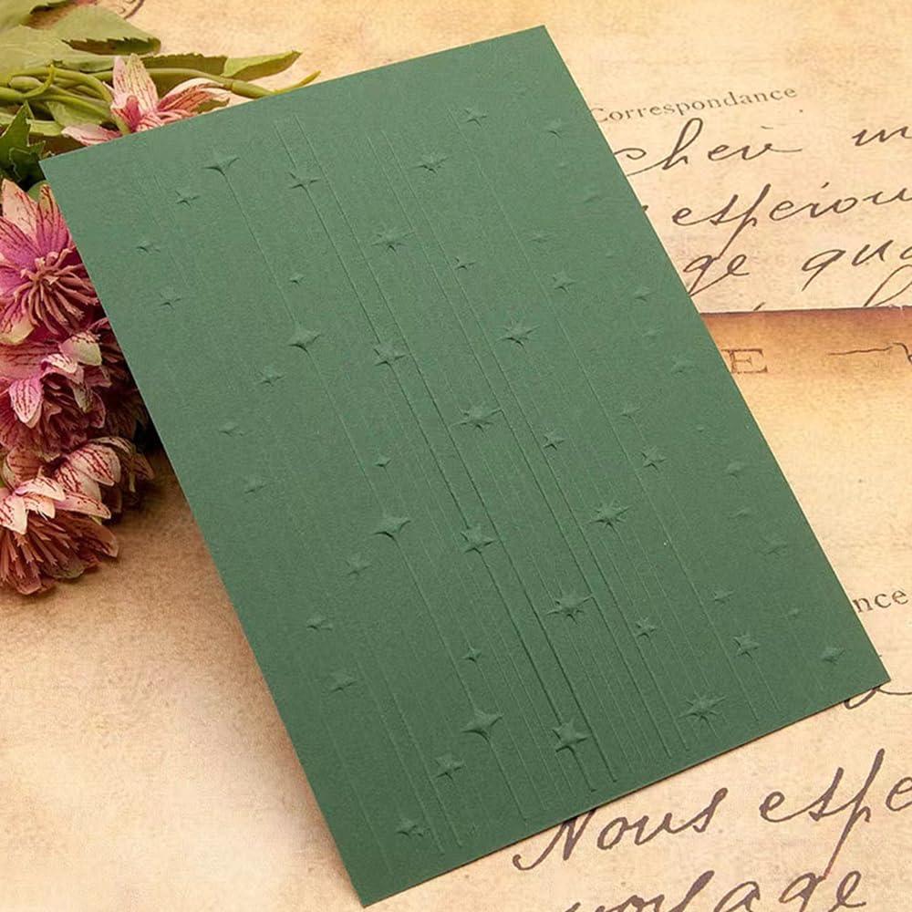 Plantilla de Embosado 3D Zhxcgooyx 12.7x17.8 cm Textura Estrellas