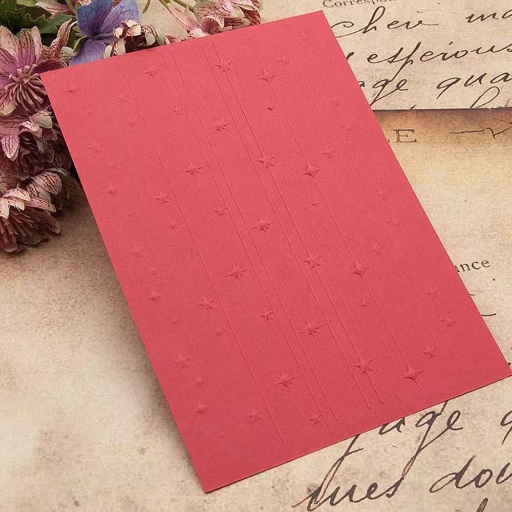 Plantilla de Embosado 3D Zhxcgooyx 12.7x17.8 cm Textura Estrellas