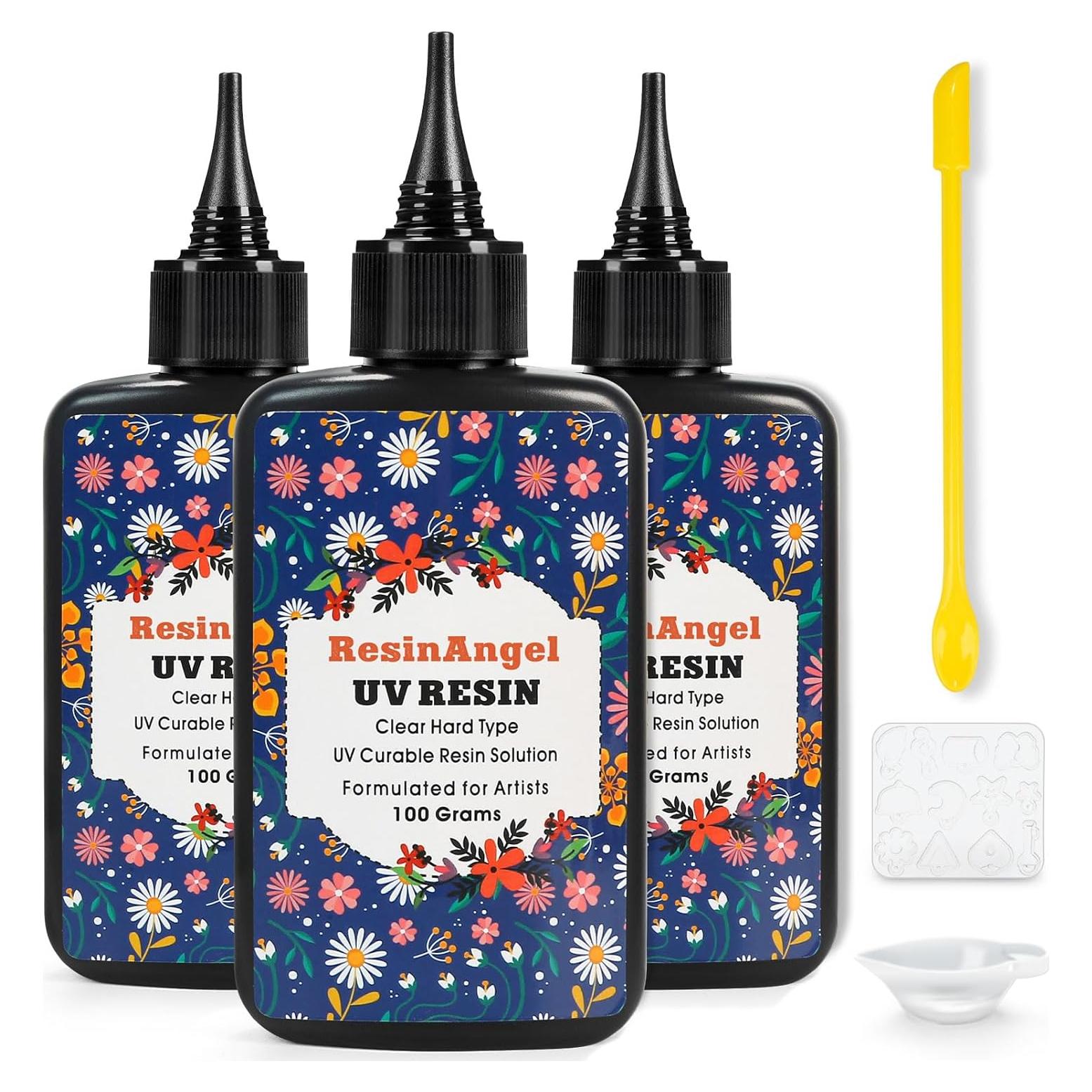 Kit de Resina UV ResinAngel 300g - Epóxica Transparente para Manualidades