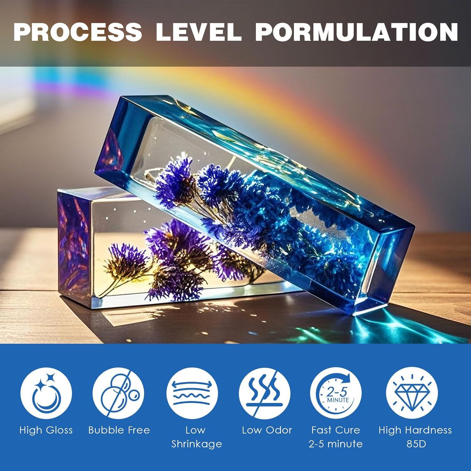 Kit de Resina UV ResinAngel 300g - Epóxica Transparente para Manualidades