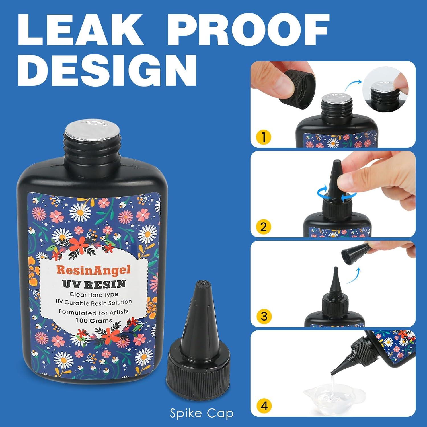 Kit de Resina UV ResinAngel 300g - Epóxica Transparente para Manualidades