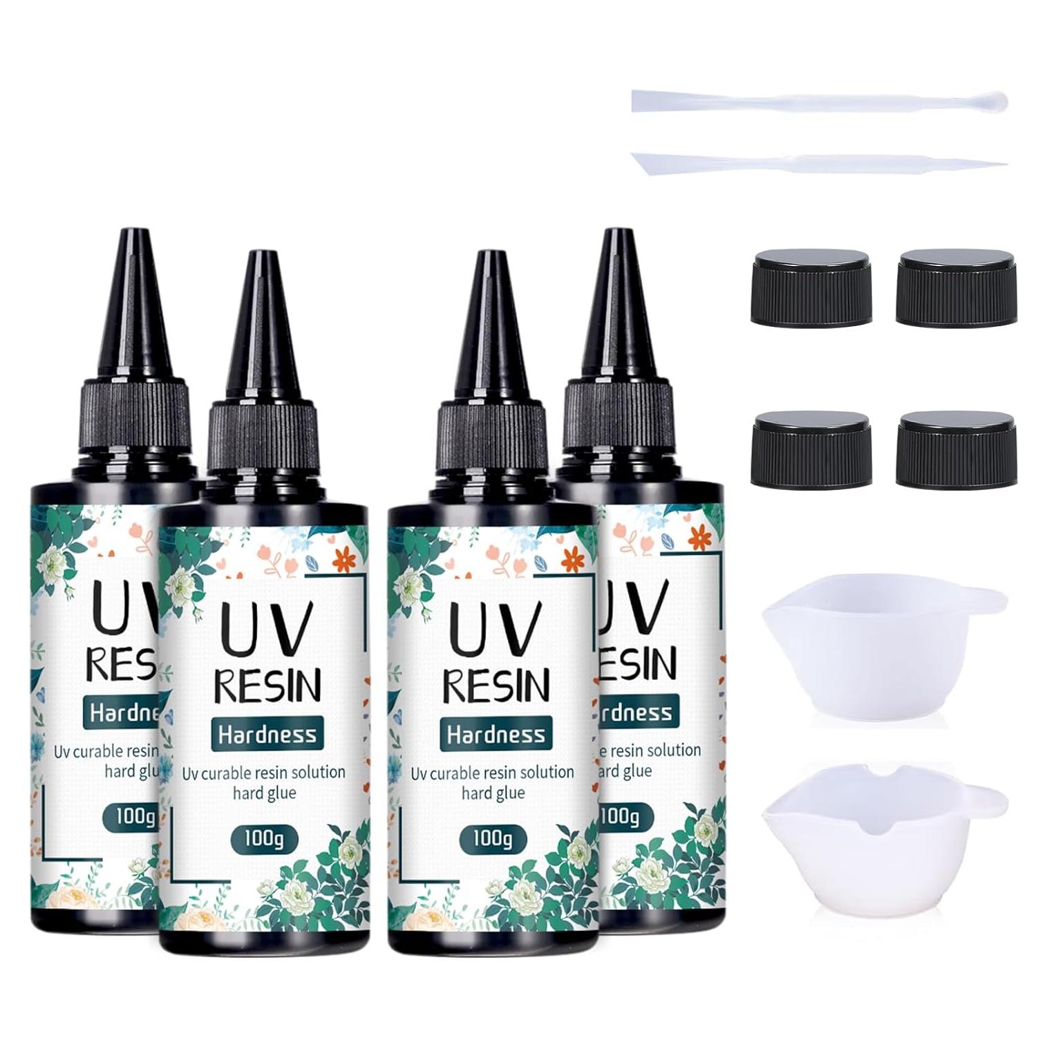 Resina UV Mejorada Anergoo 400g para Joyería y Manualidades