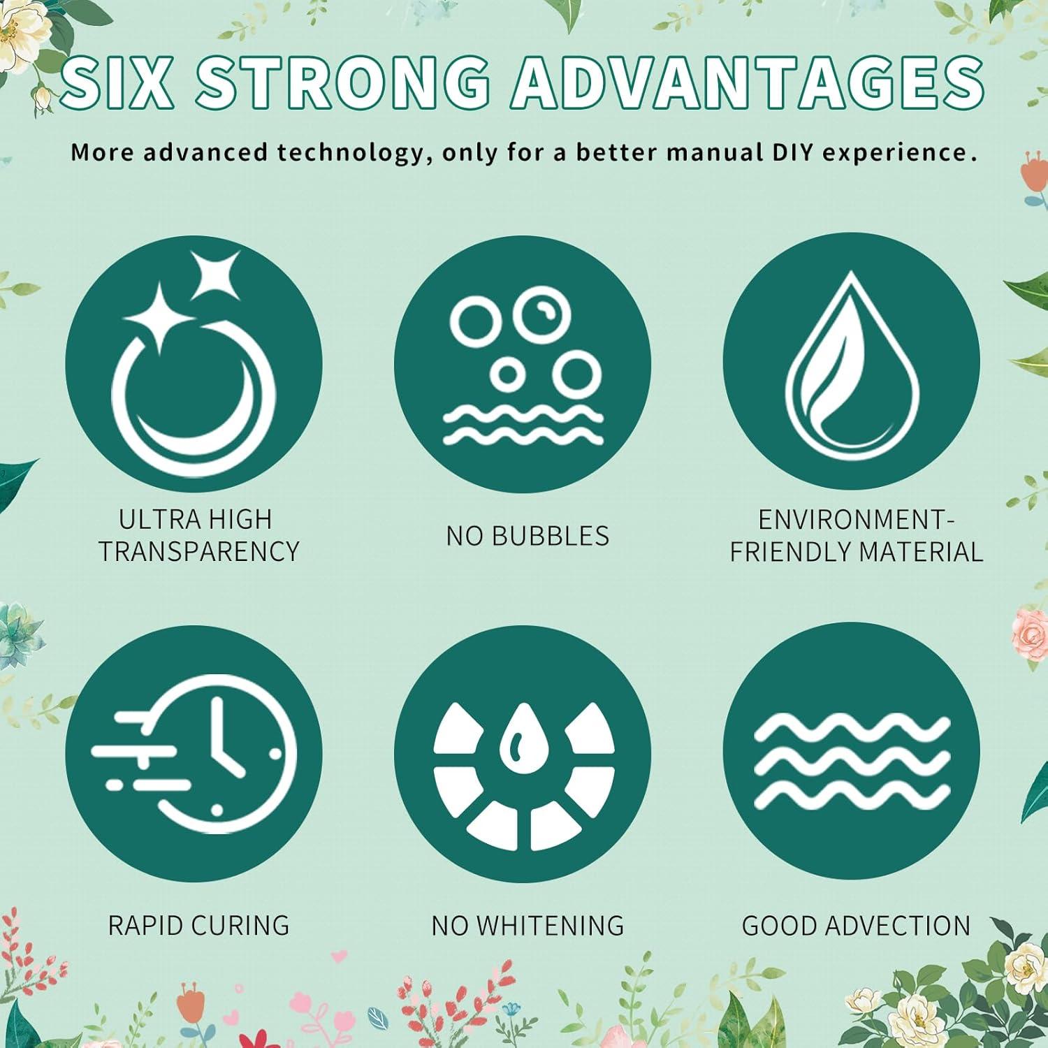 Resina UV Mejorada Anergoo 400g para Joyería y Manualidades