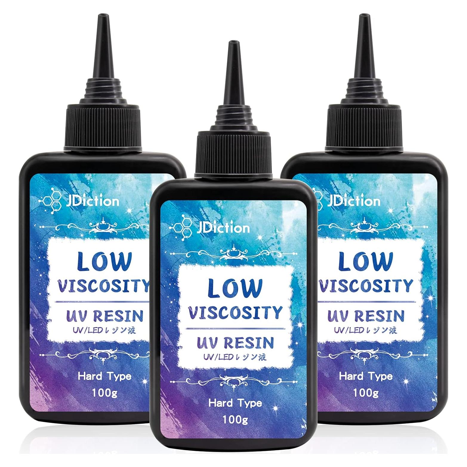 Resina UV Baja Viscosidad 300g JDiction Cristalina para Manualidades