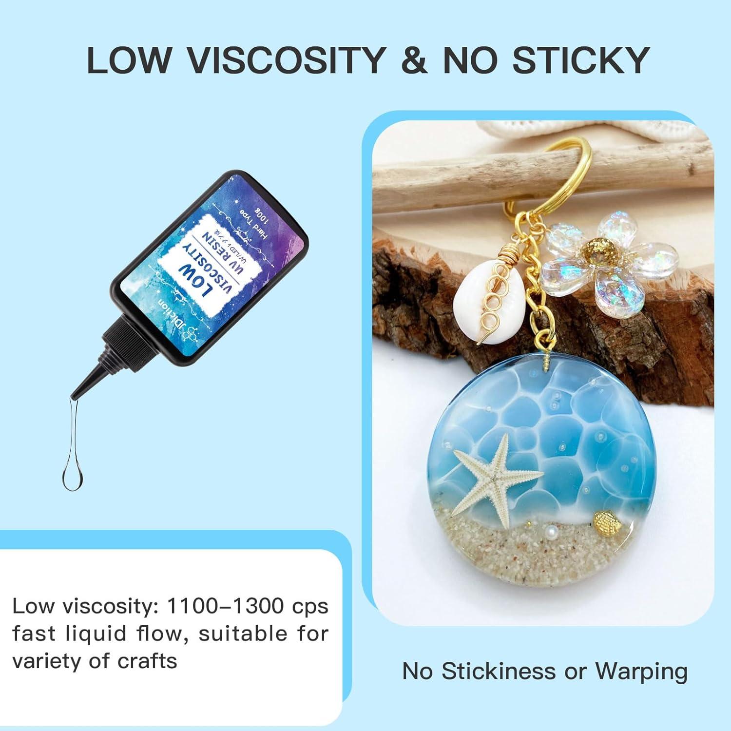 Resina UV Baja Viscosidad 300g JDiction Cristalina para Manualidades